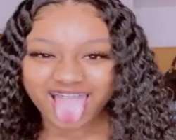 She used braces to correct her teeth.